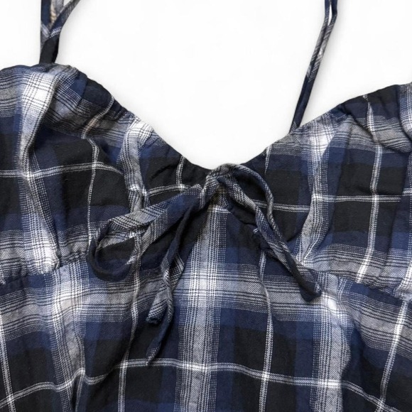 Grunge Alt Plaid Mini Dress SoftGrunge Fall Tumblr Whimsy Whimsigoth Layers - Picture 2 of 4